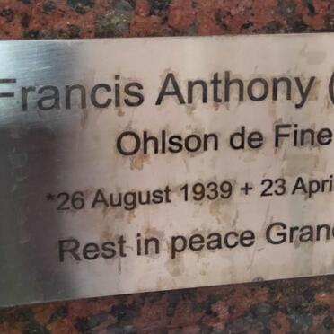 FINE Francis Anthony, OHLSON de 1939-2021