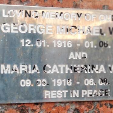 WILKES George Michael 1916-1990 & Maria Catherina 1916-?