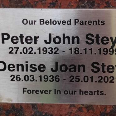 STEYN Peter John 1932-1999 & Denise Joan 1936-2021