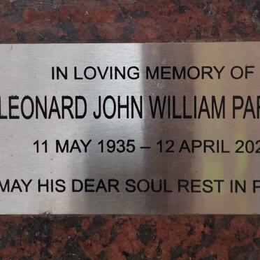 PARFITT Leonard John William 1935-2023
