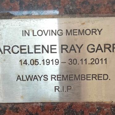 GARRICK Marcelene Ray 1919-2011