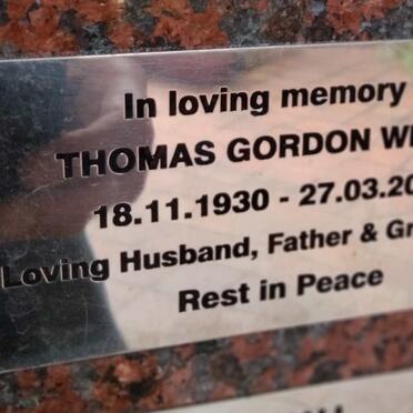WRIGHT Thomas Gordon 1930-2011