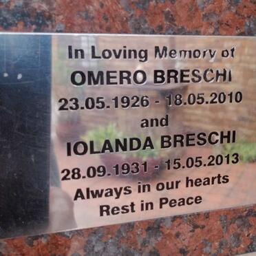 BRESCHI Omero 1926-2010 & Iolanda 1931-2013