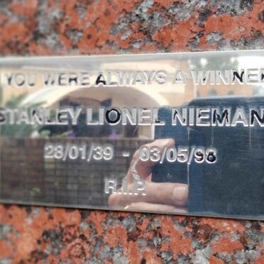 NIEMAND Stanley Lionel 1939-1998