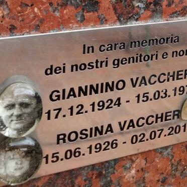 VACCHER Giannino 1924-1970 & Rosina 1926-2013