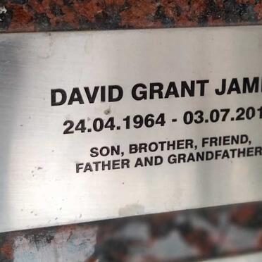 JAMES David Grant 1964-2015