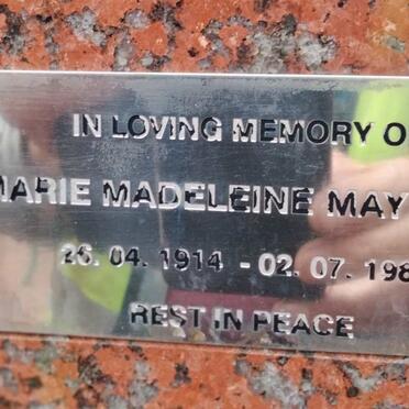 BEGA Marie Madeleine May 1914-1987