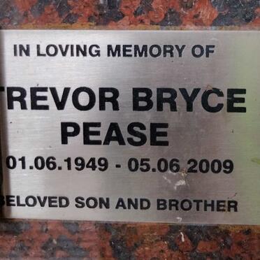PEASE Trevor Bryce 1949-2009