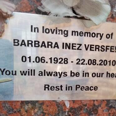 VERSFELD Barbara Inez 1928-2010