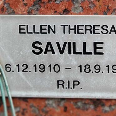 SAVILLE Ellen Theresa 1910-1991