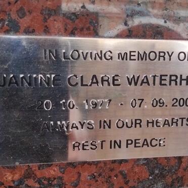 WATERHOUSE Janine Clare 1977-2004