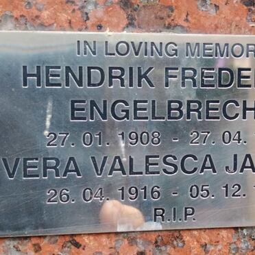 ENGELBRECHT Hendrik Frederick 1908-1994 :: JACOBS Vera Valesca 1916-1997
