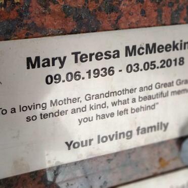 MCMEEKING Mary Teresa 1936-2018