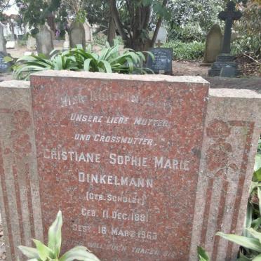DINKELMANN Cristiane Sophie Marie nee SCHOLZE 1881-1963