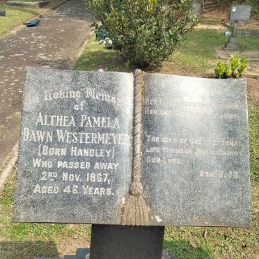 WESTERMEYER Althea Pamela Dawn nee HANDLEY -1967