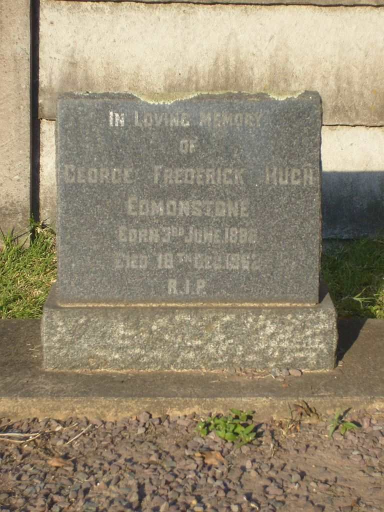 EDMONSTONE George Frederick Hugh 1886-1962