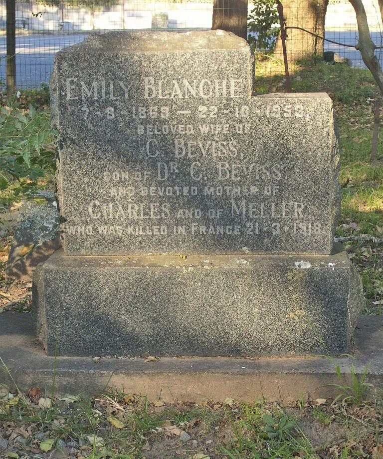 BEVISS Emily Blanche 1869-1953