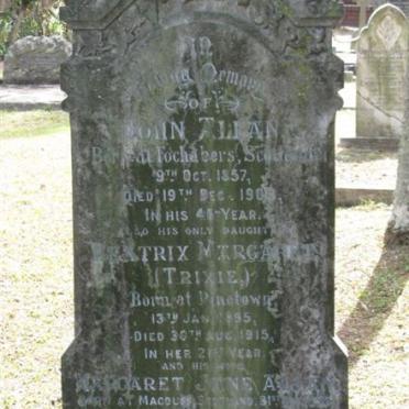 ALLAN John 1857-1903 &amp; Margaret Jane 1855-1919