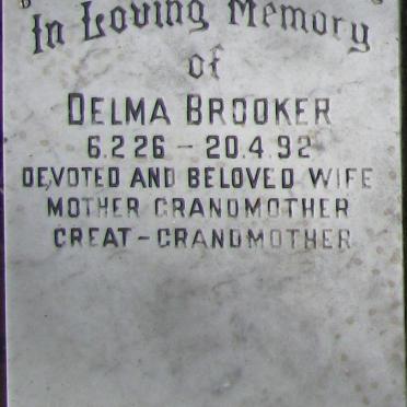 BROOKER Delma 1926-1992