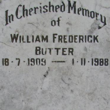 BUTTER William Frederick 1909-1988