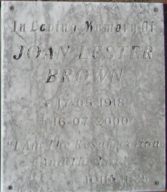 BROWN Joan Lester 1918-2000