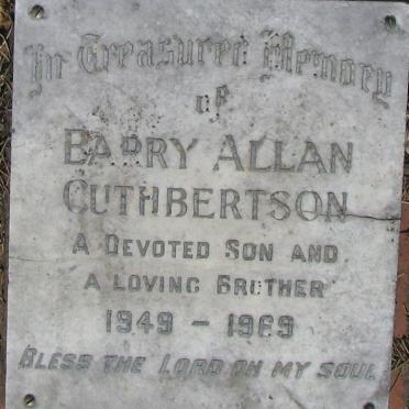 CUTHBERTSON Barry Allan 1949-1969