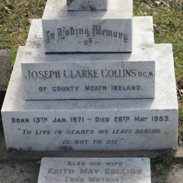 COLLINS Joseph Clarke 1871-1953 &amp; Edith May WATKIN 1883-1970
