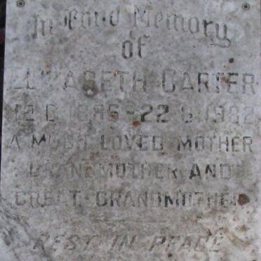 CARTER Elizabeth 1886-1982