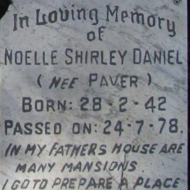 DANIEL Noelle Shirley nee PAVIER 1942-1978