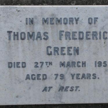 GREEN Thomas Frederick 1877-1956