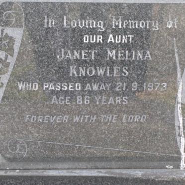 KNOWLES Janet Melina 1887-1973