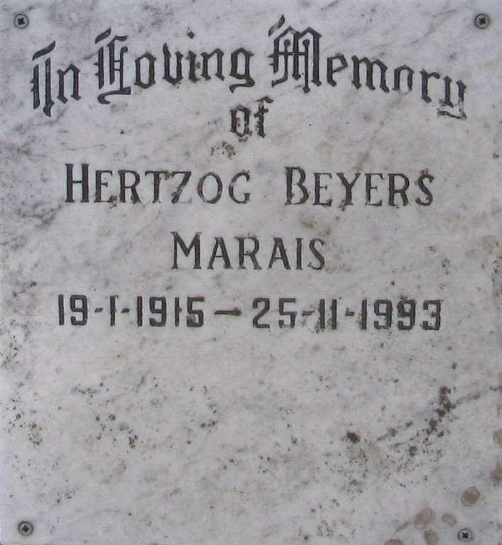 MARAIS Herzo Beyers 1915-1993