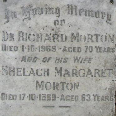 MORTON Richard 1899-1969 &amp; Shelagh Margaret 1906-1969