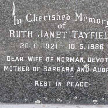 TAYFIELD Ruth Janet 1921-1986