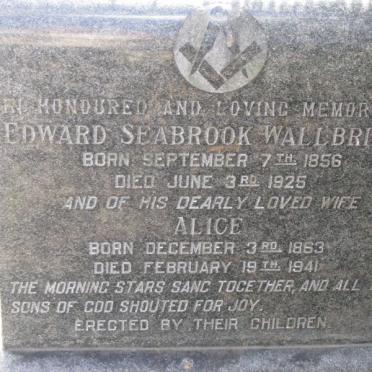WALLBRIDGE Edward Seabrook 1856-1925 &amp; Alice 1863-1941