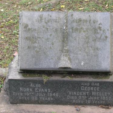 WESLEY George Vincent 1876-1952 :: EVANS Nora  1910-1935