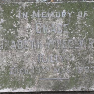 WHEELWRIGHT Grace Elizabeth -1933