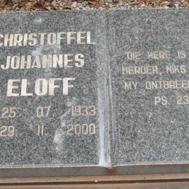 ELOFF Christoffel Johannes 1933-2000
