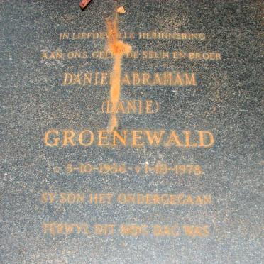 GROENEWALD Daniel Abraham 1956-1978