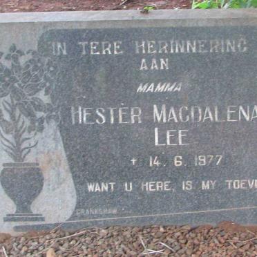 LEE Hester Magdalena -1977