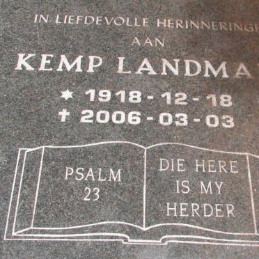 LANDMAN Kemp 1918-2006