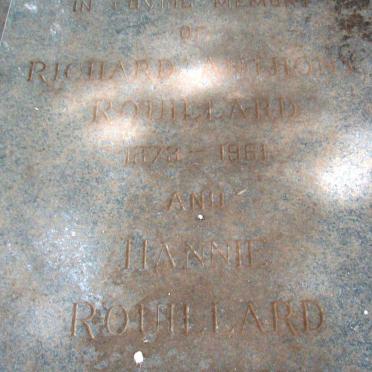 ROUILLARD Richard Anthony 1873-1961 &amp; Hannie 1894-1983