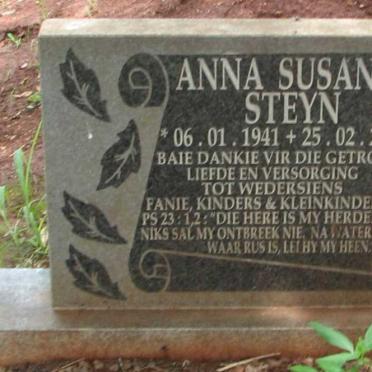 STEYN Anna Susanna 1941-2002