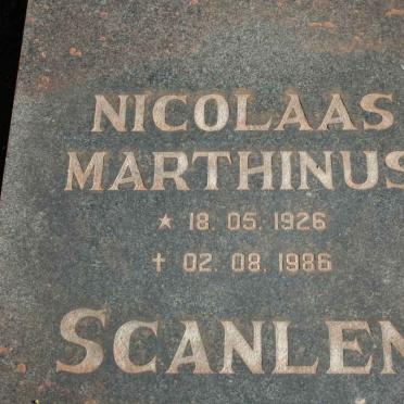 SCANLEN Nicolaas Marthinus 1926-1986 &amp; Roma VAN WYK 1927-1981