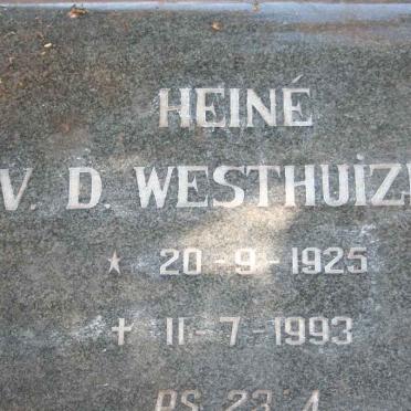 WESTHUIZEN Heiné, v.d. 1925-1993