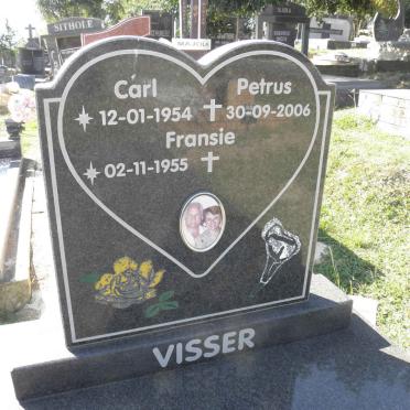 VISSER Carl Petrus 1954-2006 &amp; Fransie 1955-