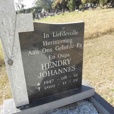 HEUNIS Hendry Johannes 1947-2010