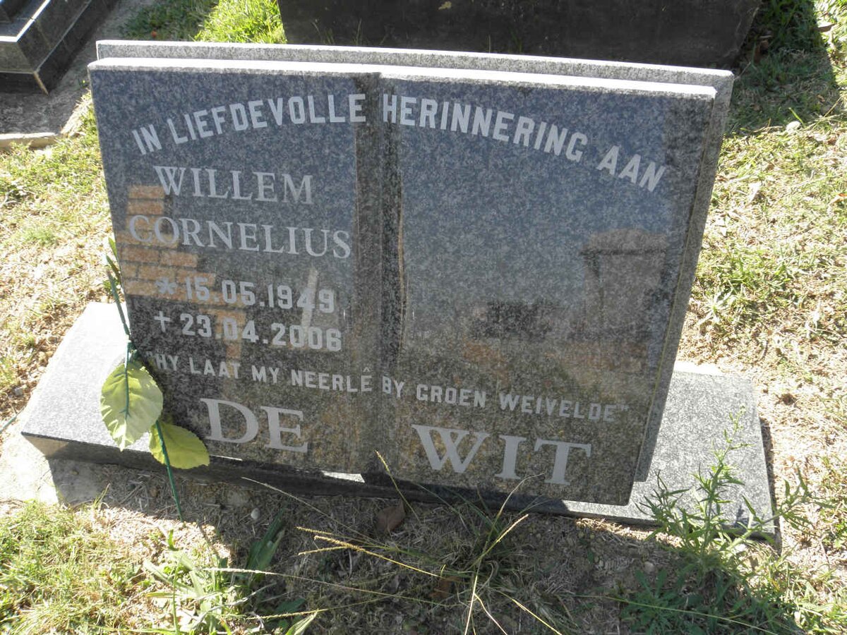 WITT Willem Cornelius, de 1949-2006