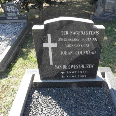 WESTHUIZEN Johan Coenraad, van der 1922-2003