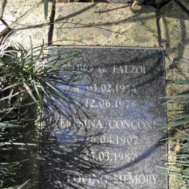 FALZOI ?alio G. 1954-1978 :: CONCONI Teresina 1907-1987